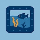 Icono visión submarina desde el mejor barco de mejillones.